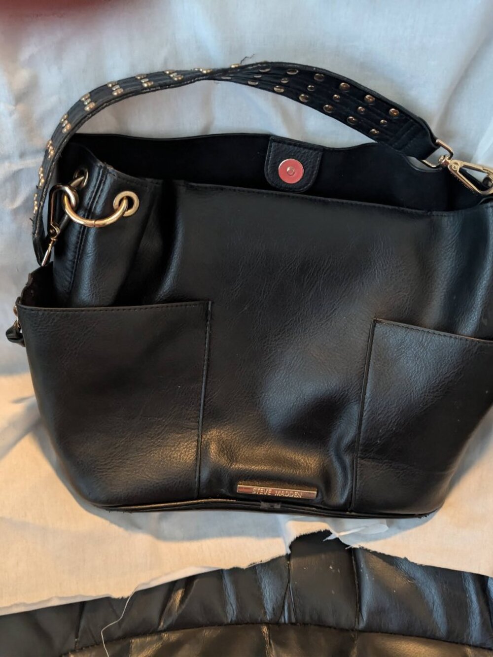 Steve Madden Boho Studded Hobo Black
